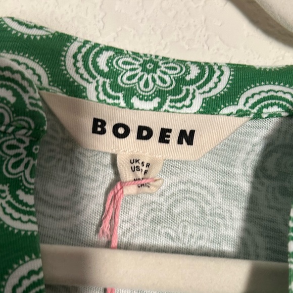NWT Boden Naomi Short Sleeve paradise green botanic blush size 2R - Picture 5 of 7